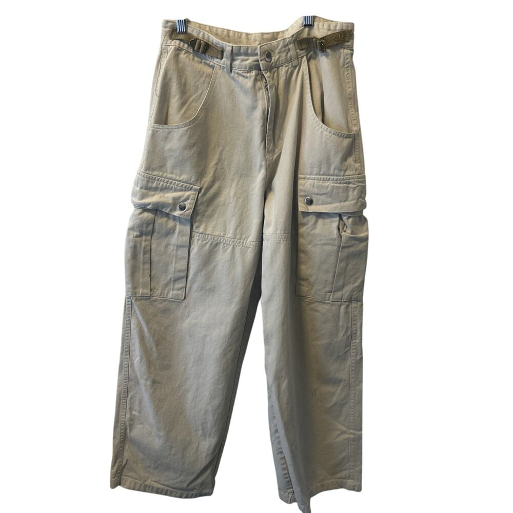 Elfric Eden Cargo Pants Beigh Size Large 100% Cotton